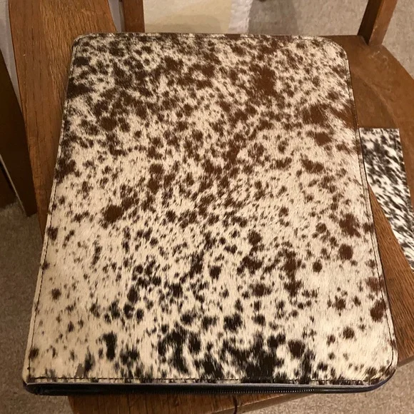 Hair on Hide (HOH)/Leather Binder & Merrick's HOH/Leather Address Book Bundle - Picture 3 of 15